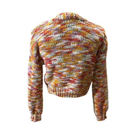 Wild Fable Cardigan Womens XS Multicolor Space Dye Cropped Rhinestone - Picture 5 of 10